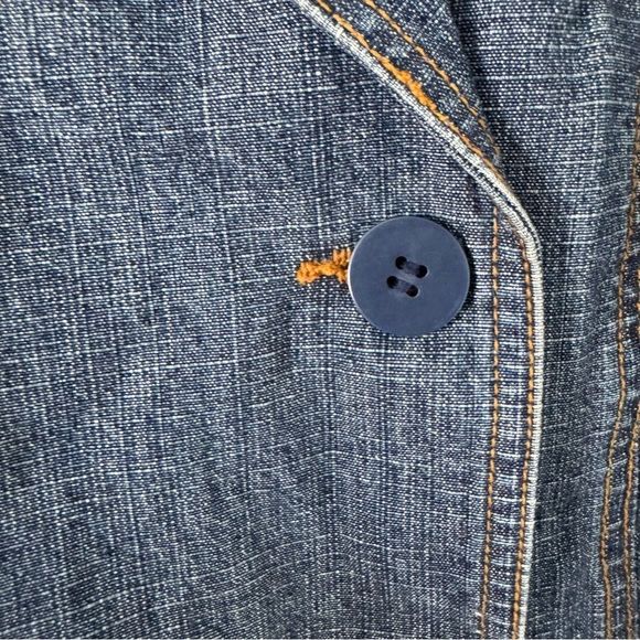 AE Sport & Co. Denim Trench Coat Jacket • Double Breasted • Women’s 1X - Picture 2 of 6